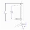 Stainless Steel Entry Door Hardware Set 1802, 350 mm Push Handle view 2