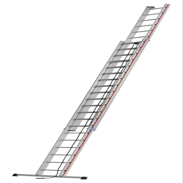 HYMER Two-Section Rope Extension Ladder, 2 x 20 Rungs, 405140