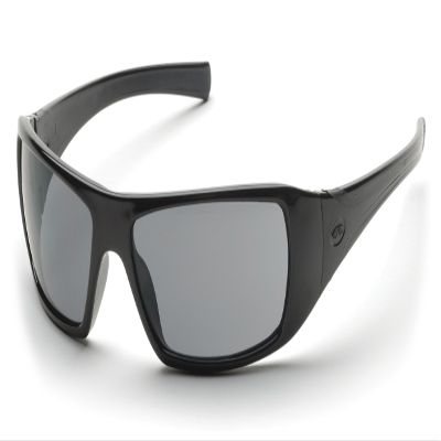 Pyramex Safety Goliath Reading Glasses, Black Frame, Gray Polarized Lenses