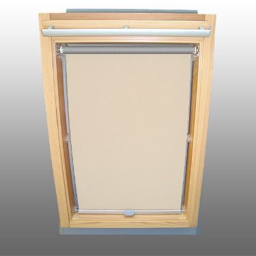 Blackout Thermal Roller Blind, Cream, for Velux DKL/DKU/RHL/RHU-EP, GGU/GPU/GHU/GTU C06, Aluminum-Backed