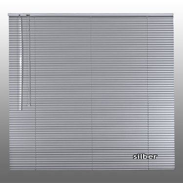 Aluminum Venetian Blind 130 x 110 cm, Silver, Controls on Left