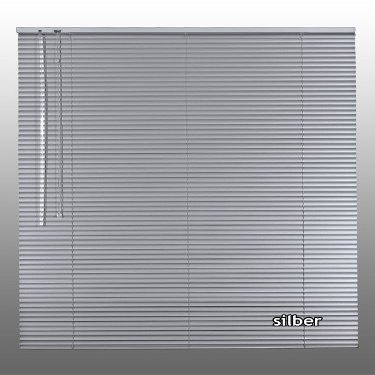 Aluminum Venetian Blind 130 x 110 cm, Silver, Controls on Left