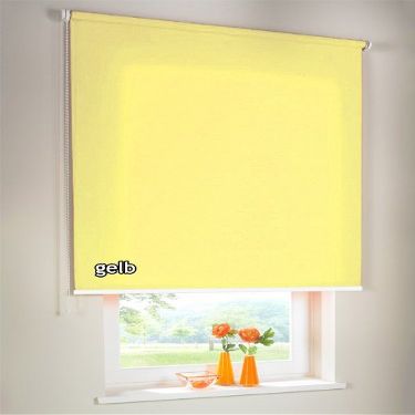 Privacy Roller Shade with Side Chain Control, 212 x 100 cm, Yellow, Left Control