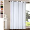Black Microsatin Grommet Curtain Panel, 245 x 140 cm view 2