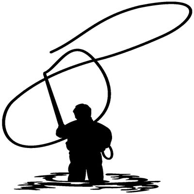 Samunshi Angler Sport Fisher Wall Decal, 31 x 40 cm, Black