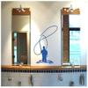 Samunshi Angler Sport Fisher Wall Decal, 31 x 40 cm, Black view 3