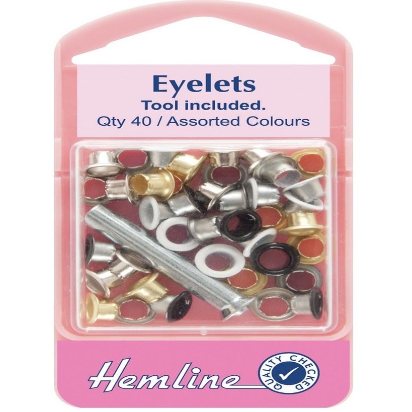 Small Eyelets in Various Colors, 5 mm x 40 pcs