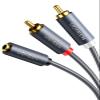 UGREEN Stereo RCA to 3.5 mm Adapter Cable, 3.5 mm Female Jack to 2 RCA Plugs, Gold-Plated Contacts (20 cm) view 1