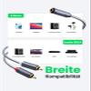 UGREEN Stereo RCA to 3.5 mm Adapter Cable, 3.5 mm Female Jack to 2 RCA Plugs, Gold-Plated Contacts (20 cm) view 2