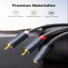 UGREEN Stereo RCA to 3.5 mm Adapter Cable, 3.5 mm Female Jack to 2 RCA Plugs, Gold-Plated Contacts (20 cm) view 3