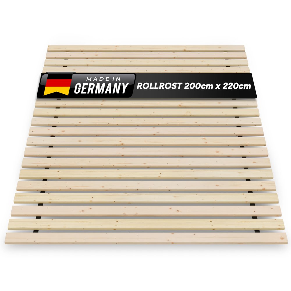 TUGA Holztech Roll-Up Slatted Base 200 x 220 cm, 20 mm, 300 kg