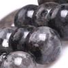 Sweet & Happy Girl's Store 12mm Round Black Larvikite Labradorite Gemstone Bead Strand, 15 Inches, for Jewelry Making view 2