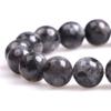 Sweet & Happy Girl's Store 12mm Round Black Larvikite Labradorite Gemstone Bead Strand, 15 Inches, for Jewelry Making view 3