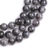 Sweet & Happy Girl's Store 12mm Round Black Larvikite Labradorite Gemstone Bead Strand, 15 Inches, for Jewelry Making view 4