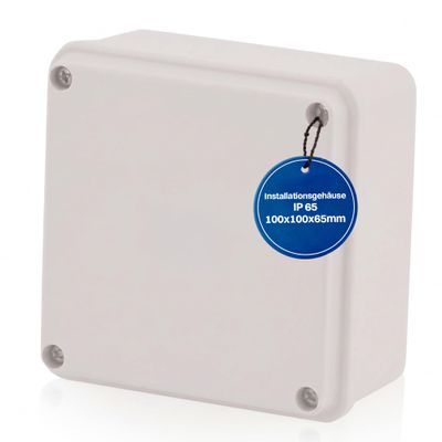 Intratec Surface-Mount Fuse Box, Gray, IP65 Distribution Box, 100 x 100 x 65 mm