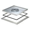OBO Bettermann floor system cover and frame for pipe, 283 x 283 x 20 mm, stainless steel view 1