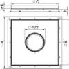OBO Bettermann floor system cover and frame for pipe, 283 x 283 x 20 mm, stainless steel view 2