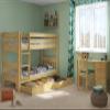 Erst-Holz Solid Pine Bunk Bed 90 x 200 cm with Roll Slats and 2 Storage Boxes view 3