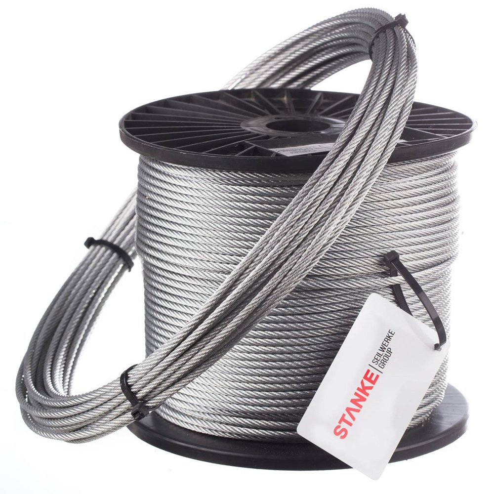 Seilwerk STANKE 3 mm 1x19 Galvanized Wire Rope, DIN, 5 m