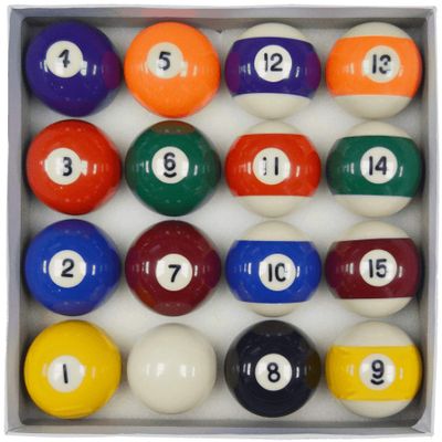 Homegames Billiard Ball Set, Spots and Stripes, 50.8 mm, for Competition (UK Size)