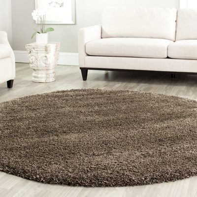 SAFAVIEH California Shag Rug for Living Room, Dining Room, or Bedroom, Mushroom, 201 x 201 cm