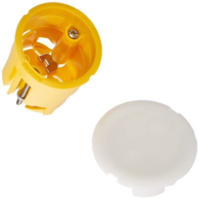 Legrand Batibox Recessed Box for Drywall Wall Light, with Cover, 40 mm
