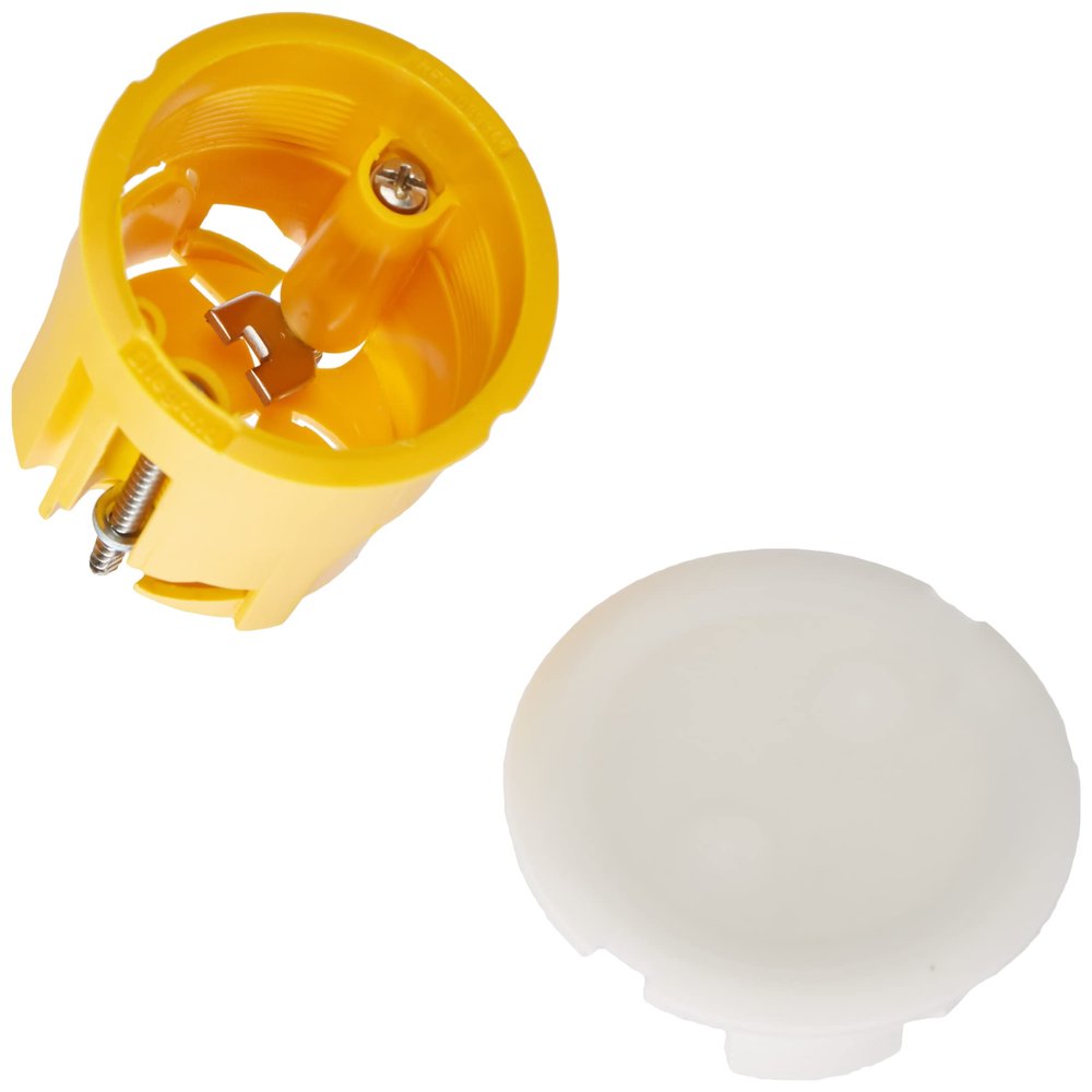 Legrand Batibox Recessed Box for Drywall Wall Light, with Cover, 40 mm