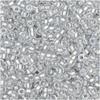 Miyuki 11/0 Crystal Pewter-Lined Japanese Round Glass Seed Beads, 24 g view 1