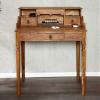 Casa Padrino Baroque Secretary Desk with 5 Drawers, Silver view 3
