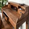 Casa Padrino Baroque Secretary Desk with 5 Drawers, Silver view 4