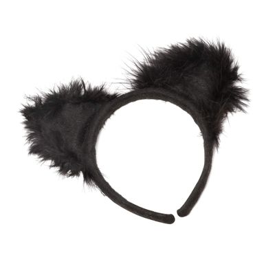 Bristol Novelty Cat Ears with Marabou on Headband