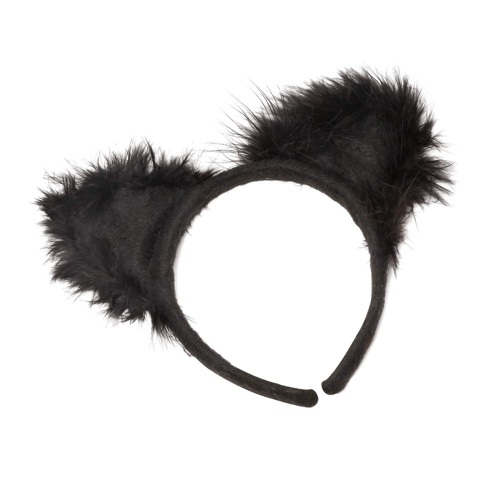 Bristol Novelty Cat Ears with Marabou on Headband