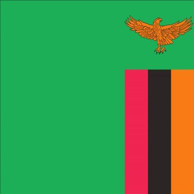 flaggenmeer Zambia Flag 110 g/m, approx. 60 x 90 cm