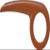DEKAFORM Designer Chain Guard Performance Line 219-2, Brown/Leather Color, Retro Look, for 44/46/48-Tooth Chainrings view 1