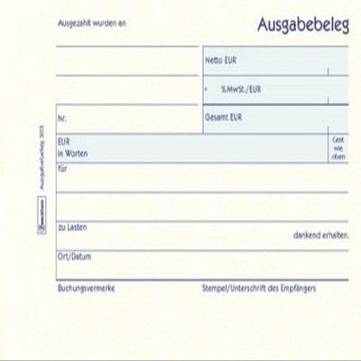 Zweckform 303 Issue Voucher Forms, Yellow, Security Print, A6 Landscape, 50 Sheets
