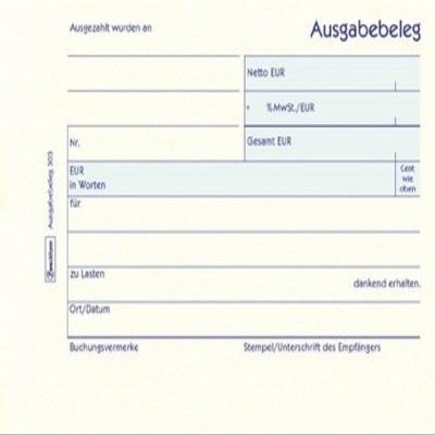 Zweckform 303 Issue Voucher Forms, Yellow, Security Print, A6 Landscape, 50 Sheets