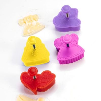 Brandani Fashion Cookie Cutter Set, 4 Pieces, Assorted Colors and Shapes, Art. 55351