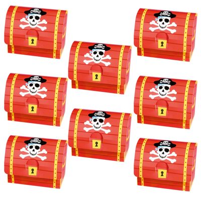 amscan Pirate Crew Gift Boxes, Pack of 8