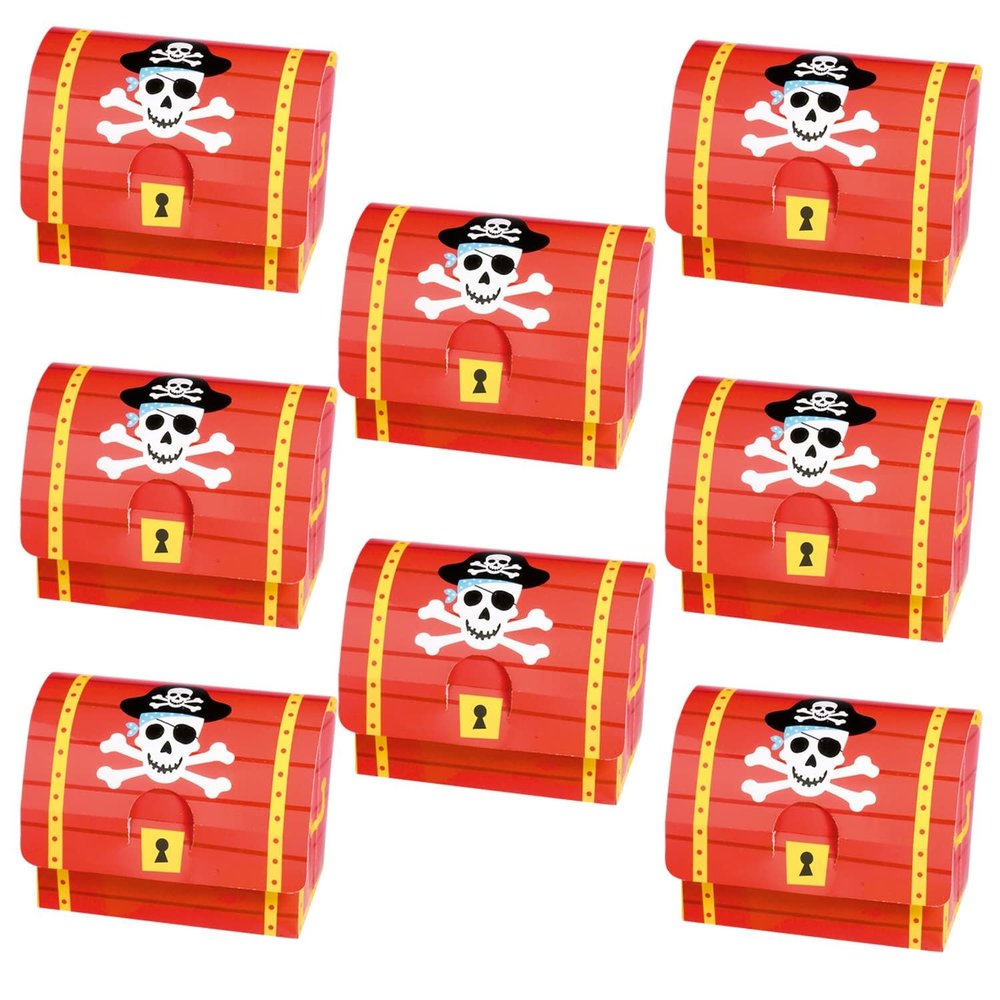 amscan Pirate Crew Gift Boxes, Pack of 8