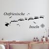 GRAZDesign East Frisian Islands Wall Decal | North Sea Coastal Landscape | Maritime Decor, Living Room, Office, Teen Room, 147 x 57 cm, 056 Light Blue view 1