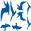 Samunshi Bird Protection Window Sticker Seagull Set 30x20 cm Gentian view 1