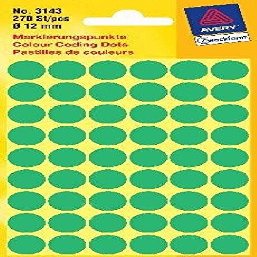 Zweckform 3143 Green Round Labels, Ø12 mm, 270 Pack
