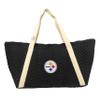 NFL Pittsburgh Steelers Chev-Stitch Weekender Tote, Black, 14" x 28" x 9" view 1
