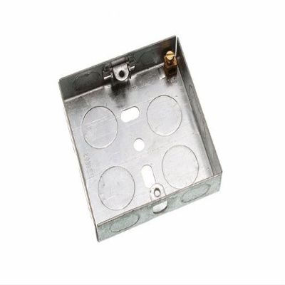 Pack of 100 Flush-Mount Metal Pattress Electrical Back Boxes, Single Gang, 16 mm