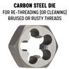 Drill America 1-1/8"-16 Carbon Steel Hex Rethreading Die, DWT Series view 2