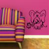 Wandtattooladen Elli Elephant Wall Decal, 60 x 41 cm, Pink view 1