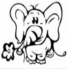 Wandtattooladen Elli Elephant Wall Decal, 60 x 41 cm, Pink view 2