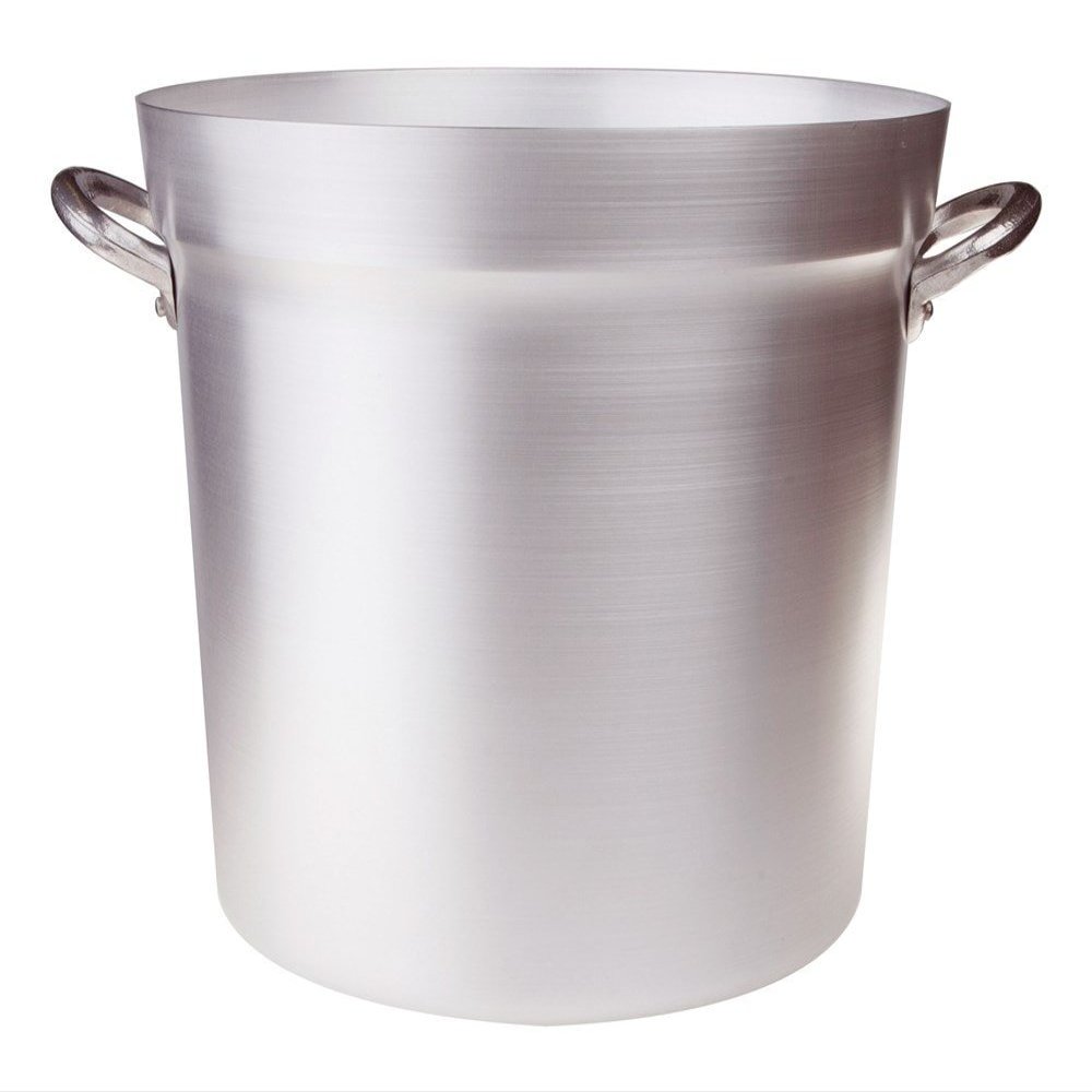 Pentole Agnelli FAMA85BS36 Aluminum Tomato Pot with 2 Handles, Nordic Type, 36 cm Diameter, 36.5 L, Silver