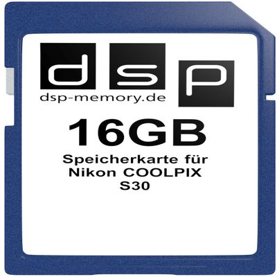 16GB Memory Card for Nikon COOLPIX S30
