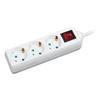 LogiLink Power Strip, 3 Outlets with Switch and Child Protection, White, LPS206 view 1